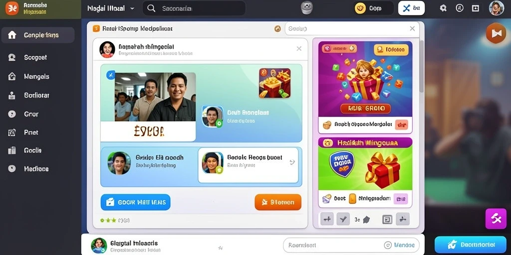 Tampilan awal permainan yang menarik dan user-friendly.